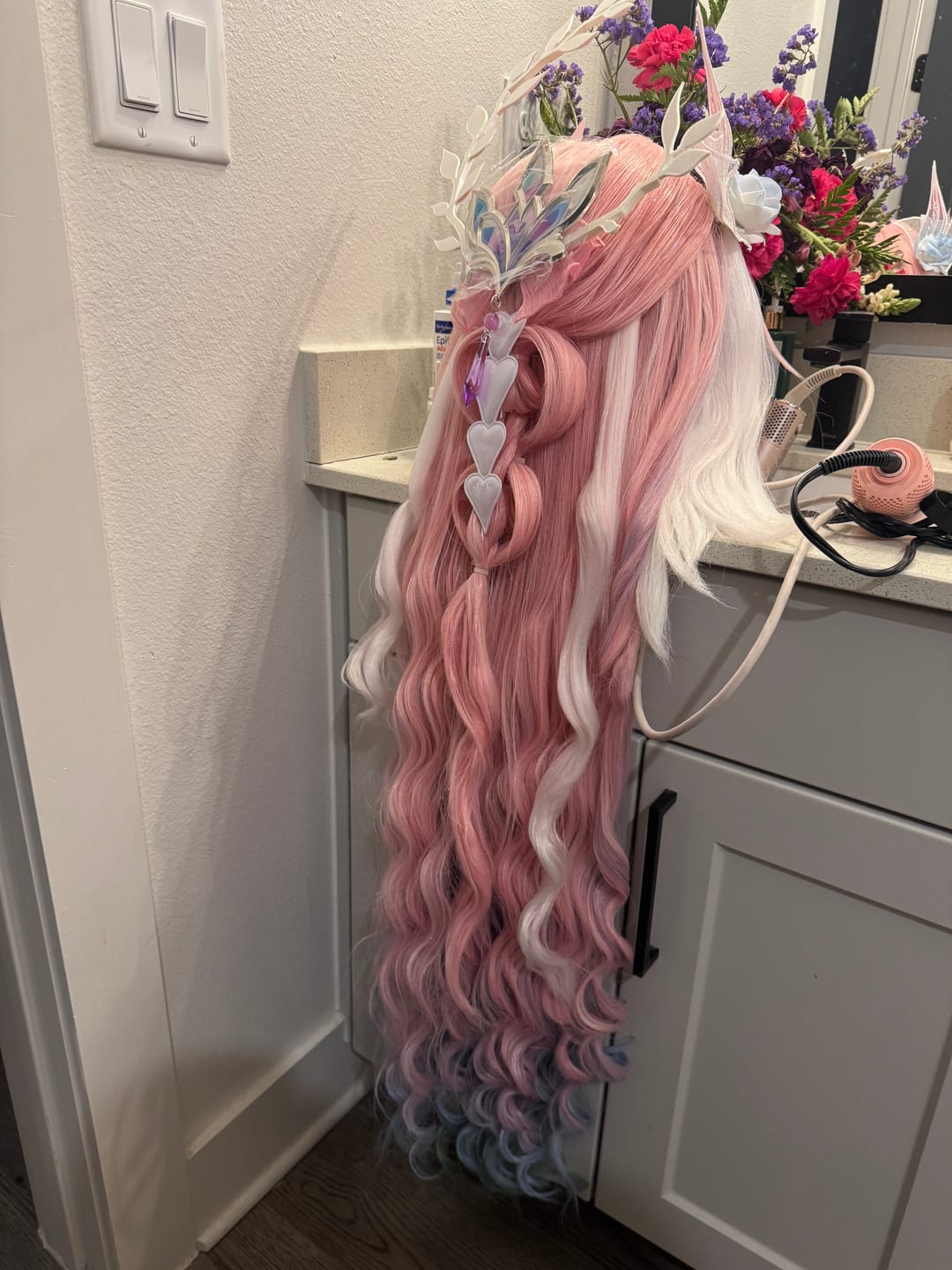 Customer photo review of Honkai: Star Rail Cyrene Long/Short Mix Hair Basic Wig