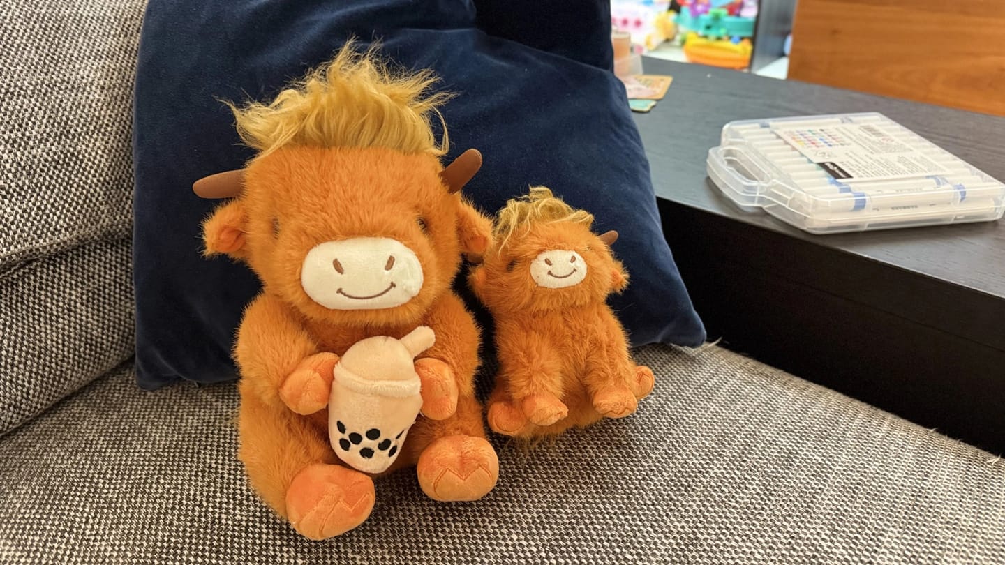 Customer photo review of Highland Cow Plushies
