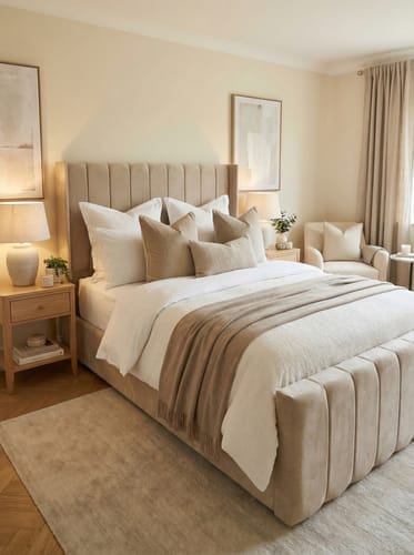 Customer photo review of Piper Stripe Panel Lined Bed