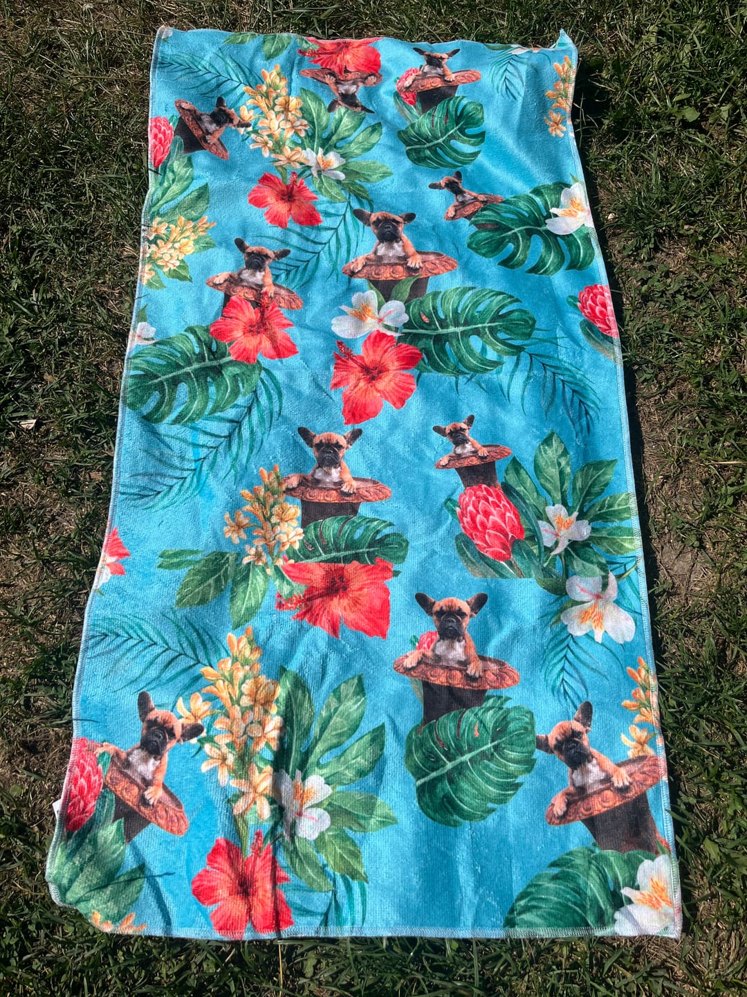 Customer photo review of Votre photo - Serviette de plage personnalisée