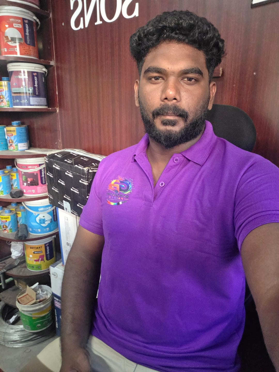Customer photo review of Customized Polo T-Shirt With Your Company Logo | Order Logo Printed Tees | PrintMine.in