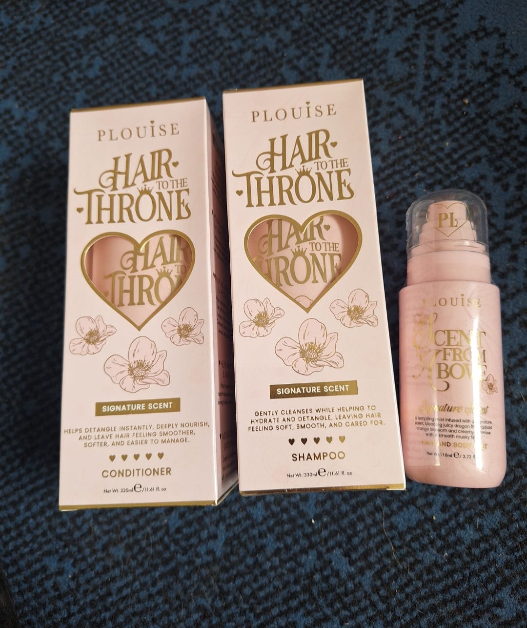 Customer photo review of Signature Scent Hair Care Set