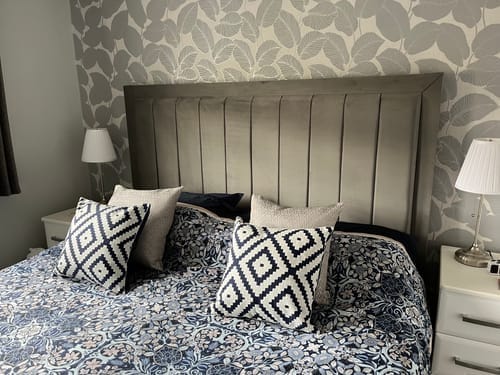 Customer photo review of Olivia Panel Stripe Bed