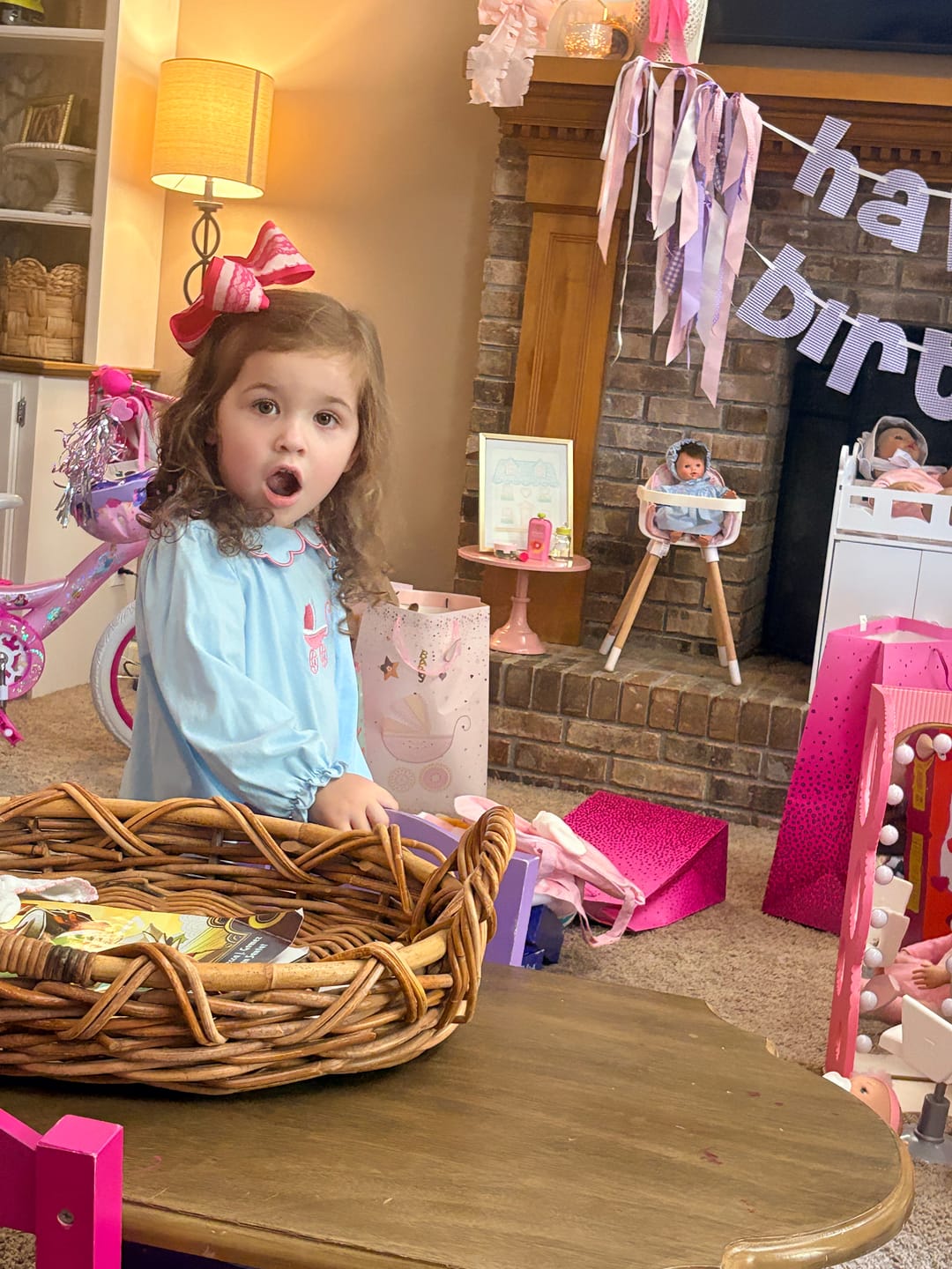 Customer photo review of Birthday Bows Smocked Dress