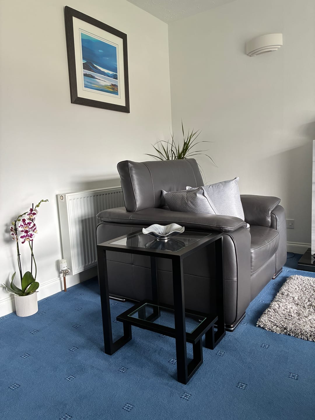 Customer photo review of Kinsley Glass Metal Side Table - Made To Measure