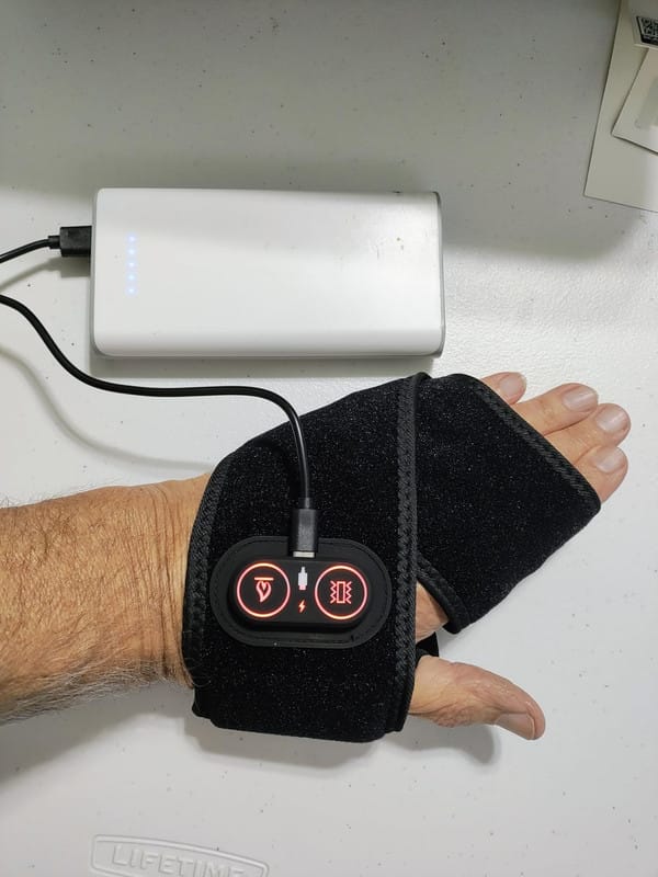 Customer photo review of ZyaVie™ 3-in-1 Red Light Wrist Wrap