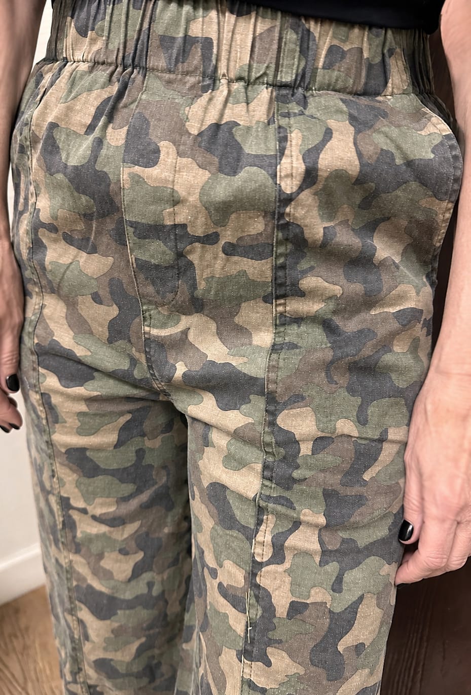 Customer photo review of Chloe Tulip Washed Camo Relaxed Fit Pants