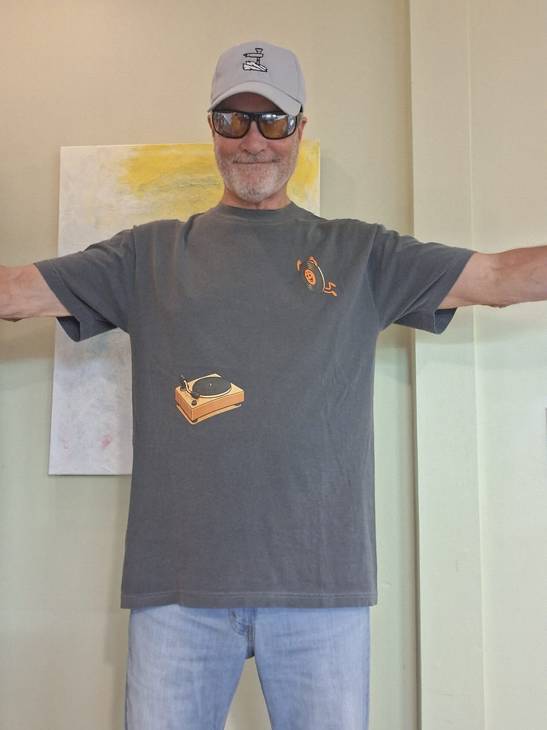 Customer photo review of Vinyl Dive — Premium Tee