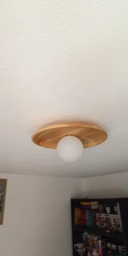 Customer photo review of HaloWood Nordic Wood Round Ceiling Light