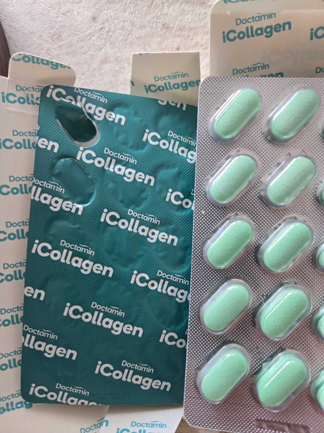 Customer photo review of iCollagen 5 Tip Kolajen + Prebiyotik Lif 60 Tablet – C Vitamini ve Biotin Destekli Kolajen Takviyesi