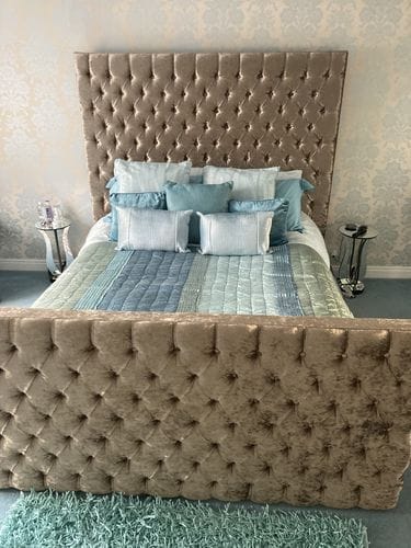Customer photo review of Mayfair Chesterfield Upholstered Bed