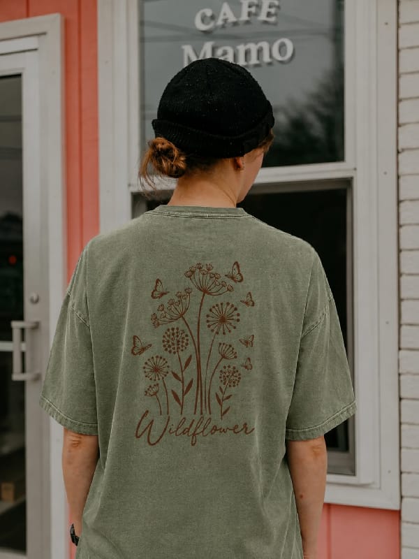 Customer photo review of Wildflower Washed Print Tee