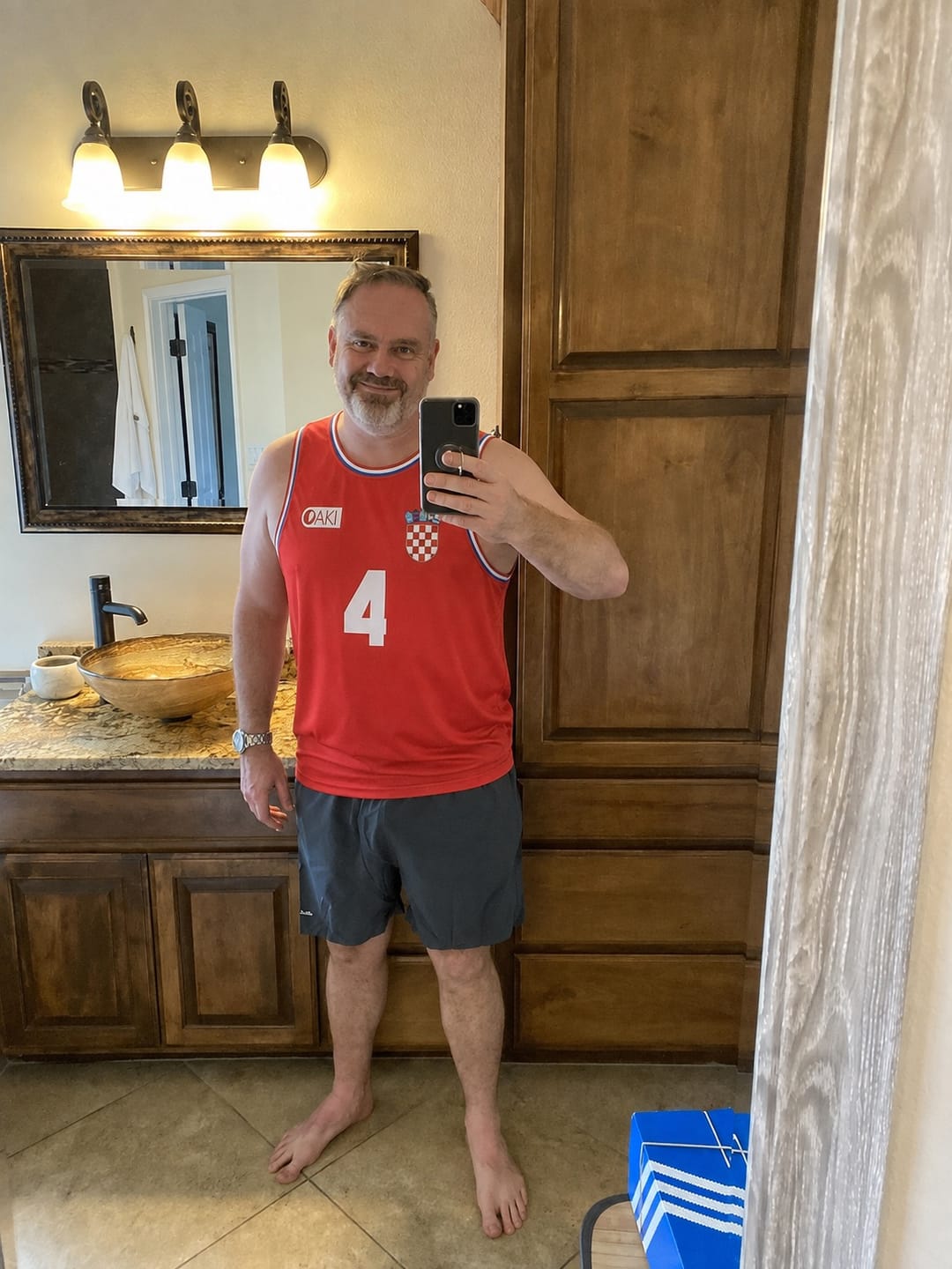 Customer photo review of Drazen Petrovic Croatia National Team Basketball Jersey Retro