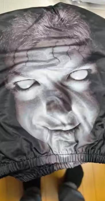 Customer photo review of Headboard cover horror