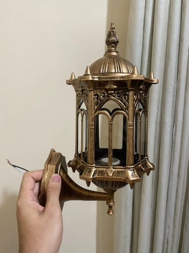 Customer photo review of European Style Outdoor Wall Lamp E27 IP55 Retro Aluminium Courtyard