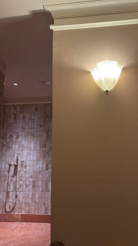 Customer photo review of Retro Glass Shell Wall Light Sconce