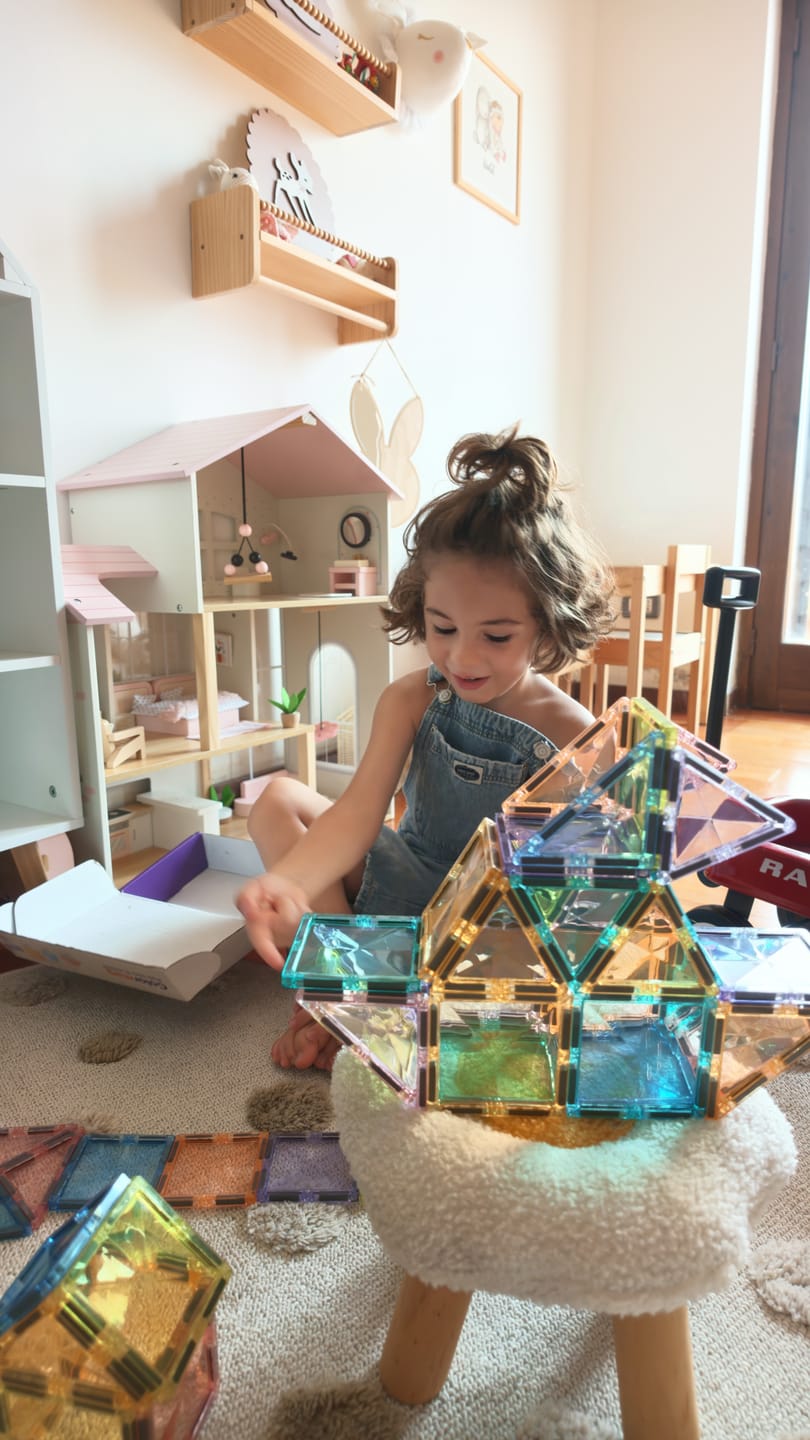 Customer photo review of Magnetic Building Set Colormag Start - pastel