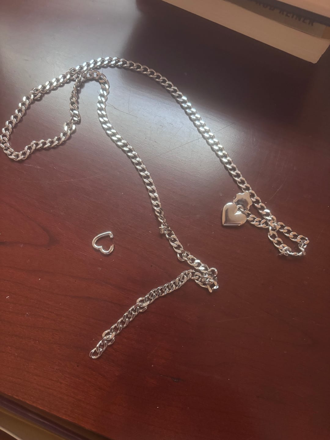 Customer photo review of Crystal Heart Chain (Available in Green, Blue, Clear)