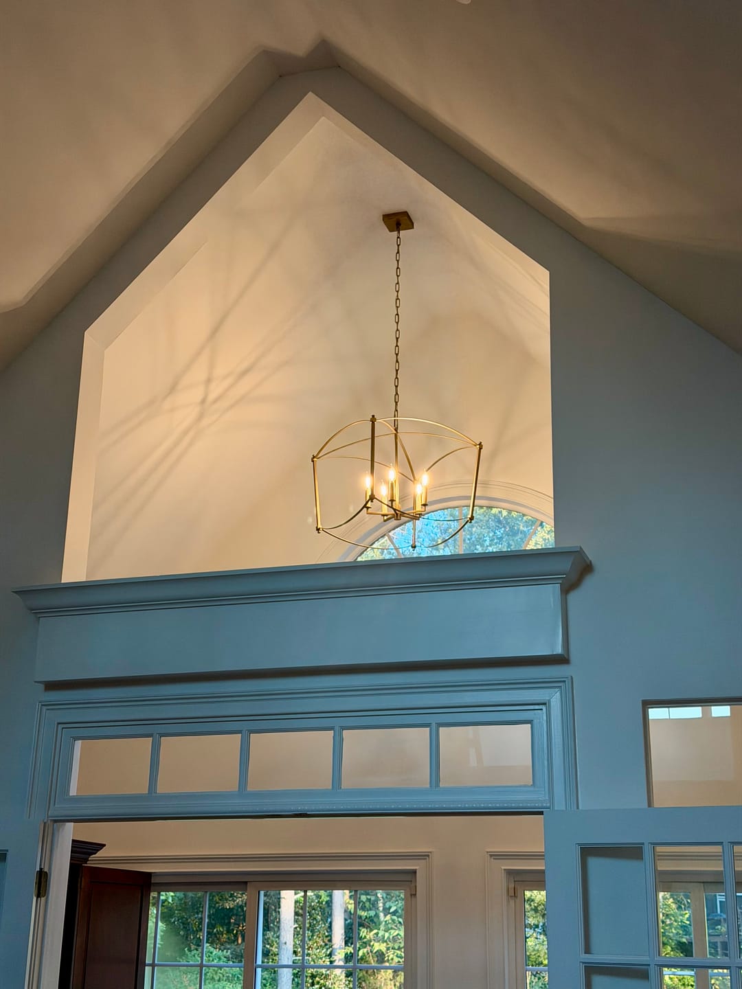 Customer photo review of 5-light French Antique Candle Style Lantern Pendant Chandelier