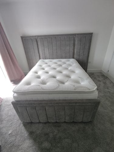 Customer photo review of Harold Wide Headboard Divan Ottoman Platform Top Under Storage Bed