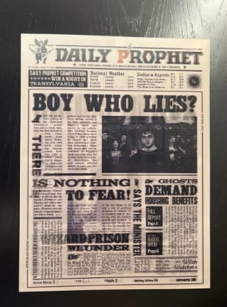 Customer photo review of The Daily Prophet Magic Frame