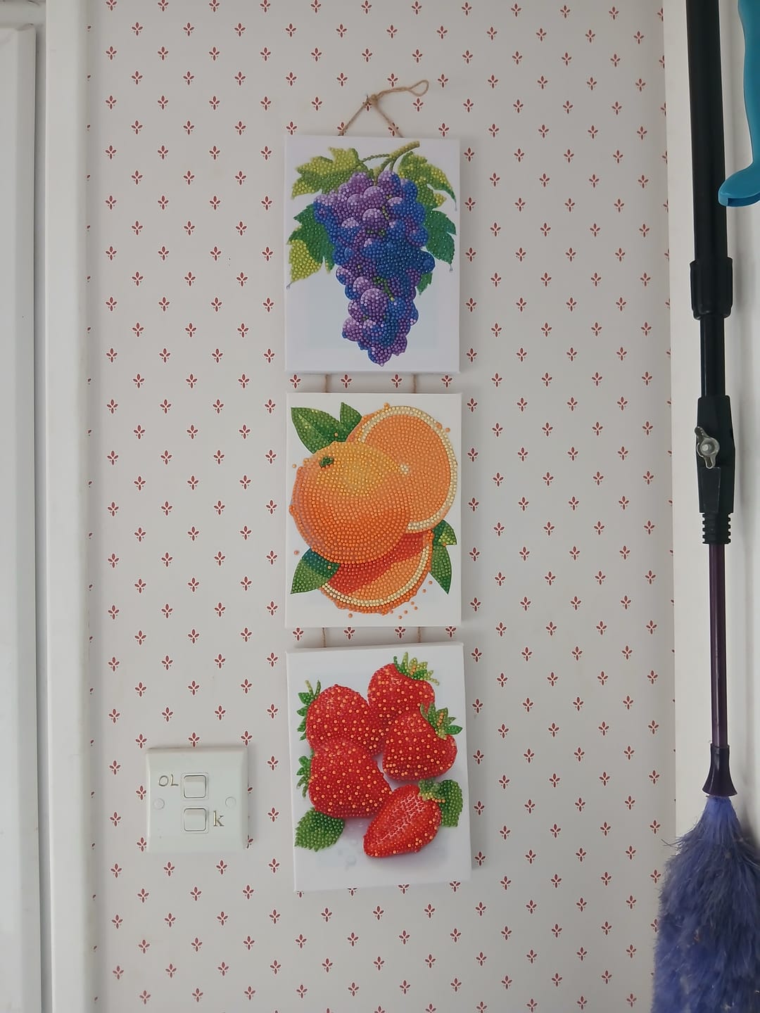 Customer photo review of Fruits Crystal Art Hanging Canvas Decoration Kit