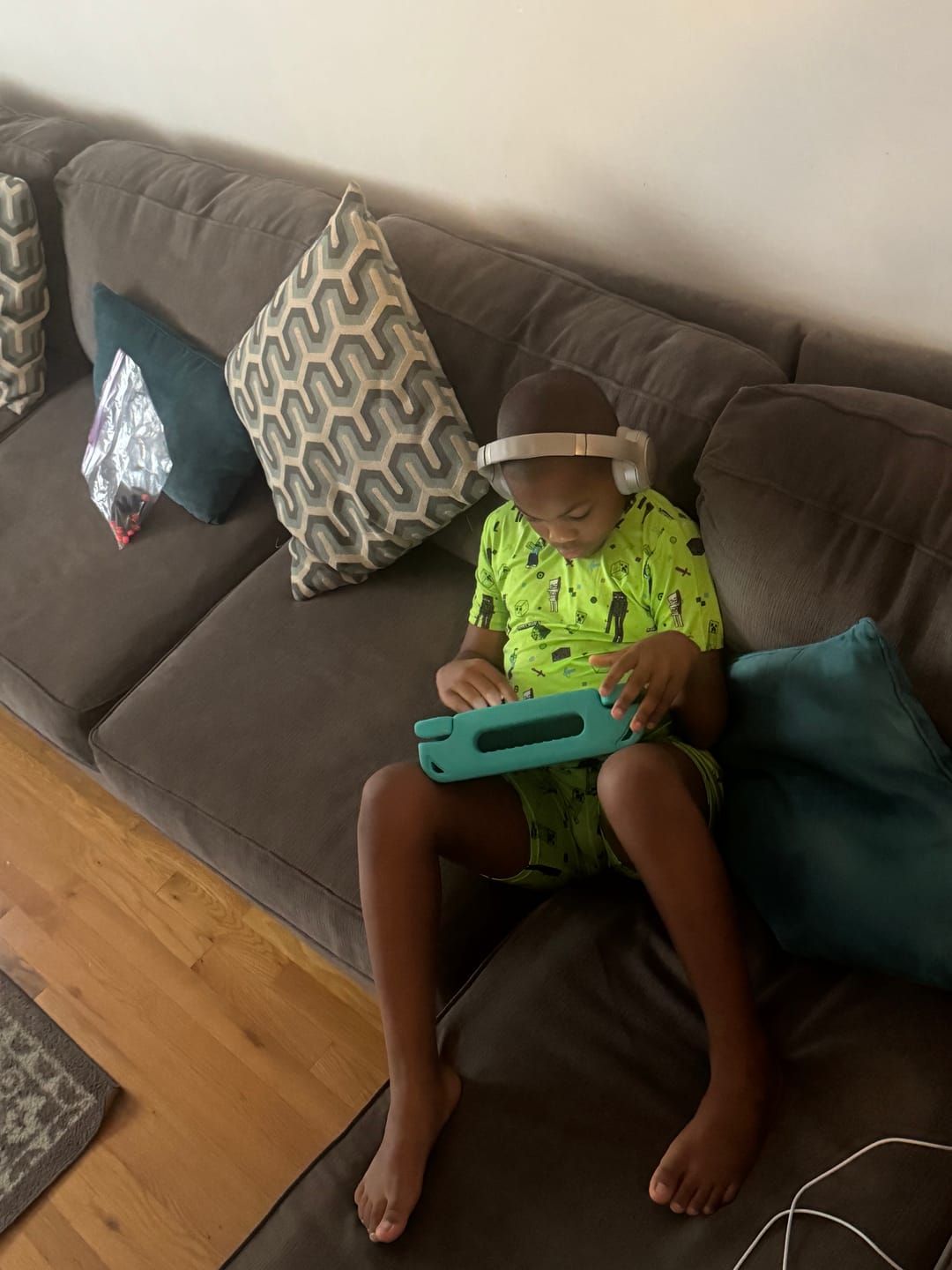 Customer photo review of Minecraft: Mob Squad Bamboo Kids Pajama Short Set