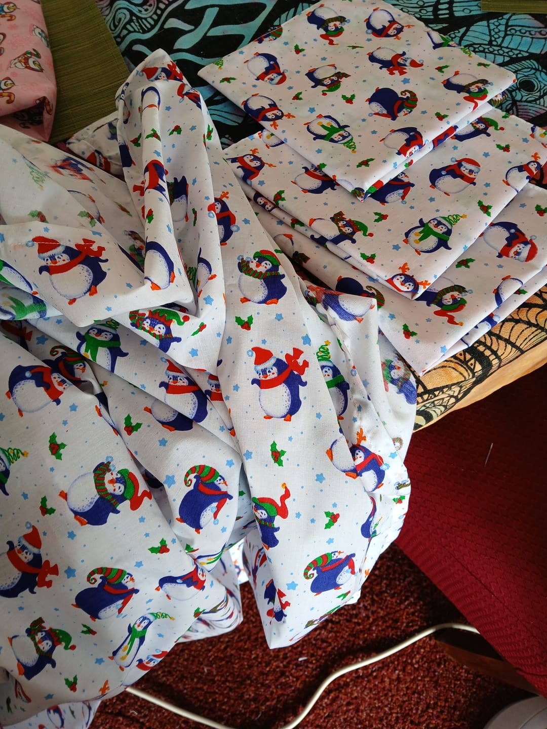 Customer photo review of Snowman Scatter Polycotton Fabric