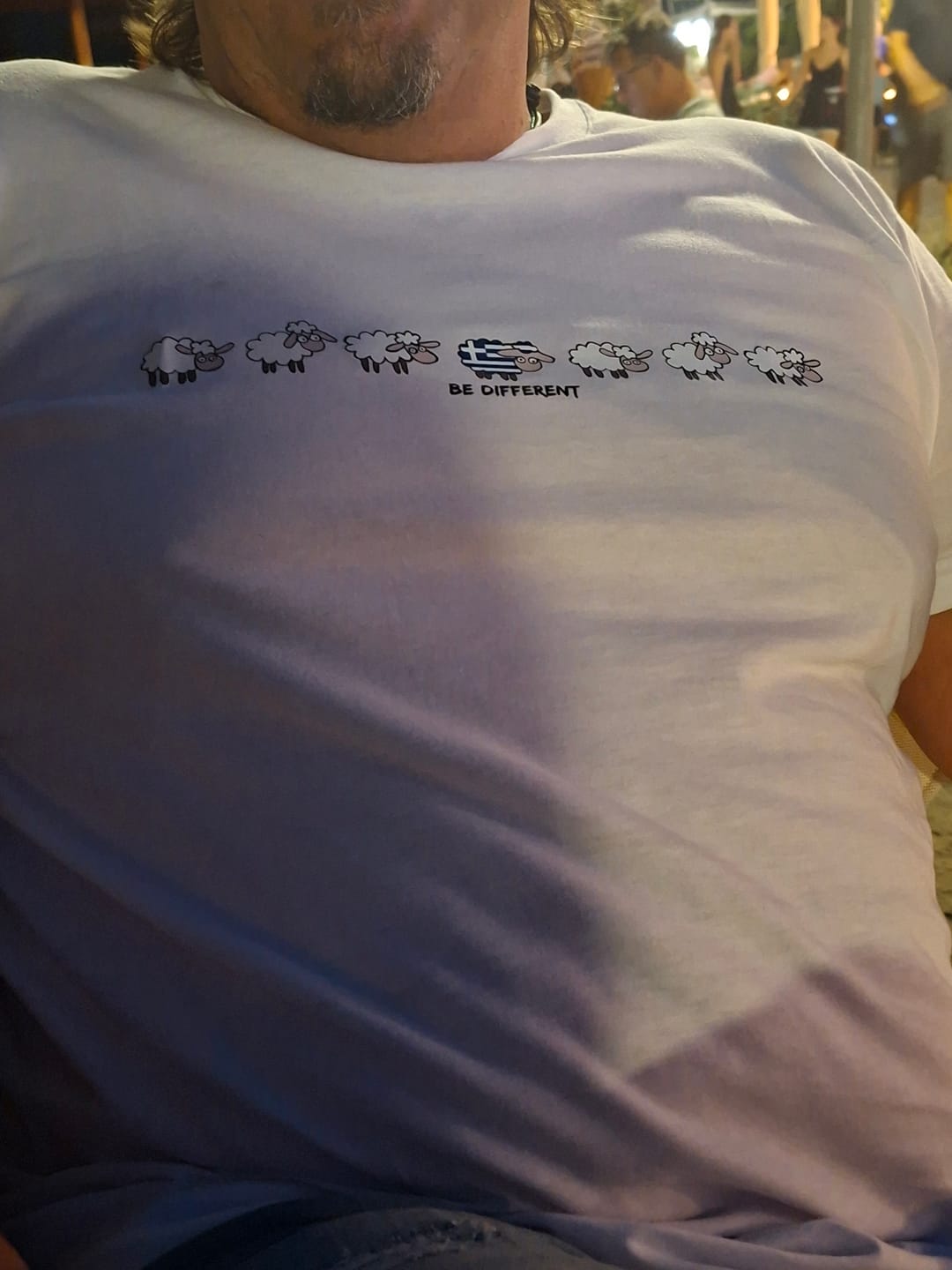 Customer photo review of Funny Sheep Line - T-Shirts