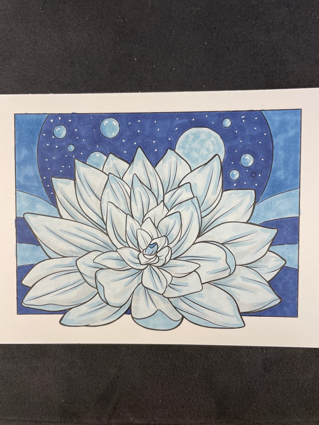 Customer photo review of Ohuhu x Jade Summer Alcohol Markers & Coloring Book Set, 47 Colors + 1 Colorless Blender, Honolulu B, Brush & Fine Dual Tips