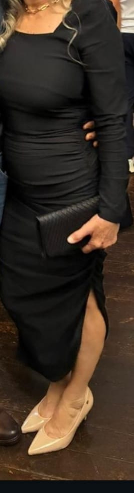 Customer photo review of Vestido Maxi Midi em Blend de Viscose 84644 Linzzi