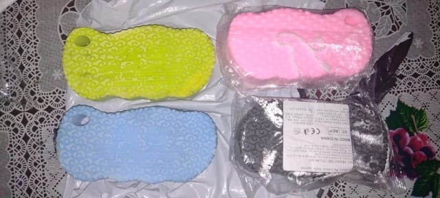 Customer photo review of Avorelio Gentle Exfoliating Bath Sponge
