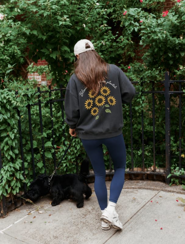 Customer photo review of Bloom Where You Are Planted Washed Graphic Sweatshirt
