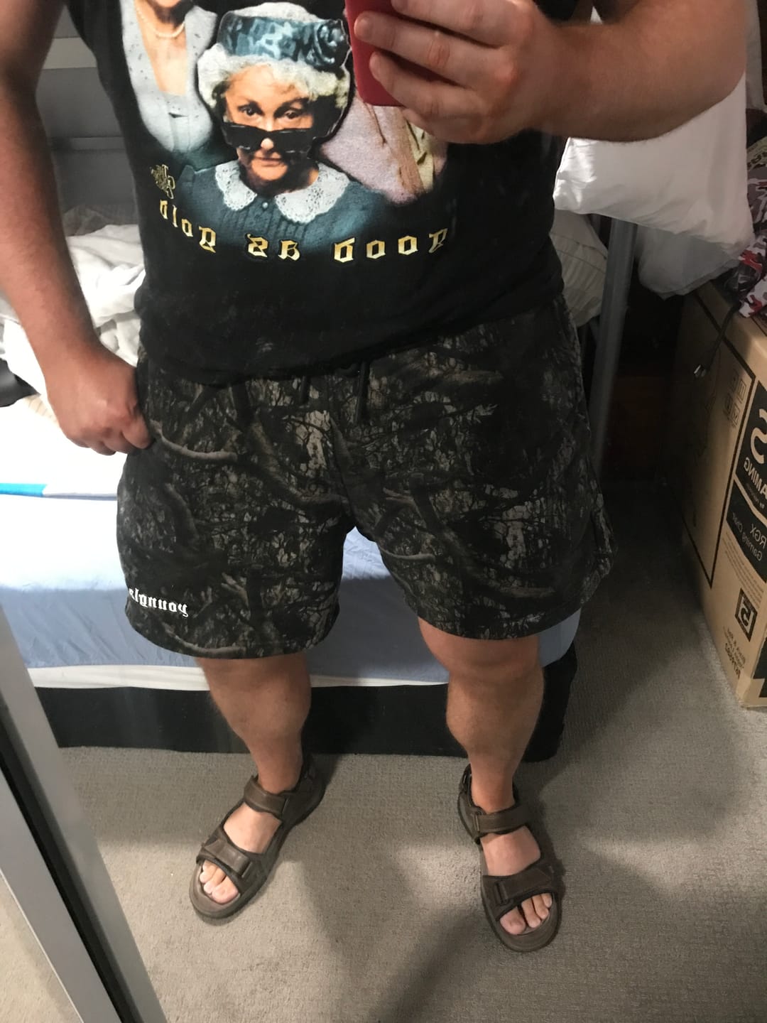 Customer photo review of 1118 - Tree Camo Cotton Shorts