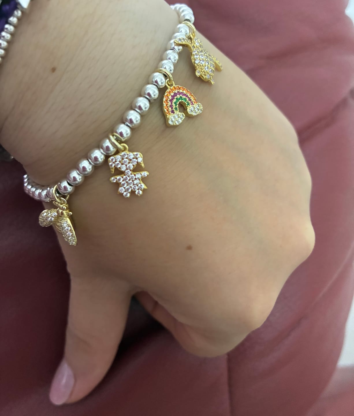 Customer photo review of Crea il tuo Bracciale Sfere - Charms Oro