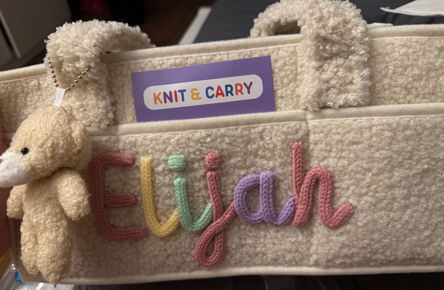 Customer photo review of K&C - Personalized Baby Storage Basket