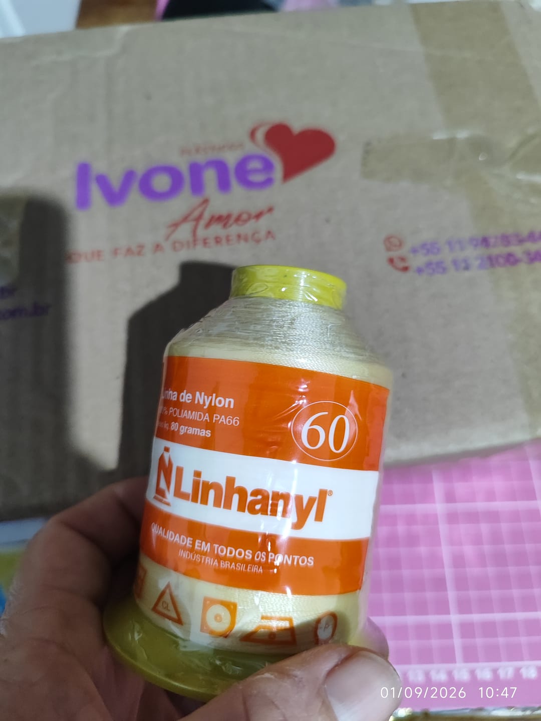 Customer photo review of LINHA 60/1500M COR MARFIM (1310) 1 TUBO