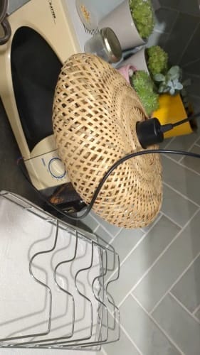 Customer photo review of Bakit Rattan Wall Lamp