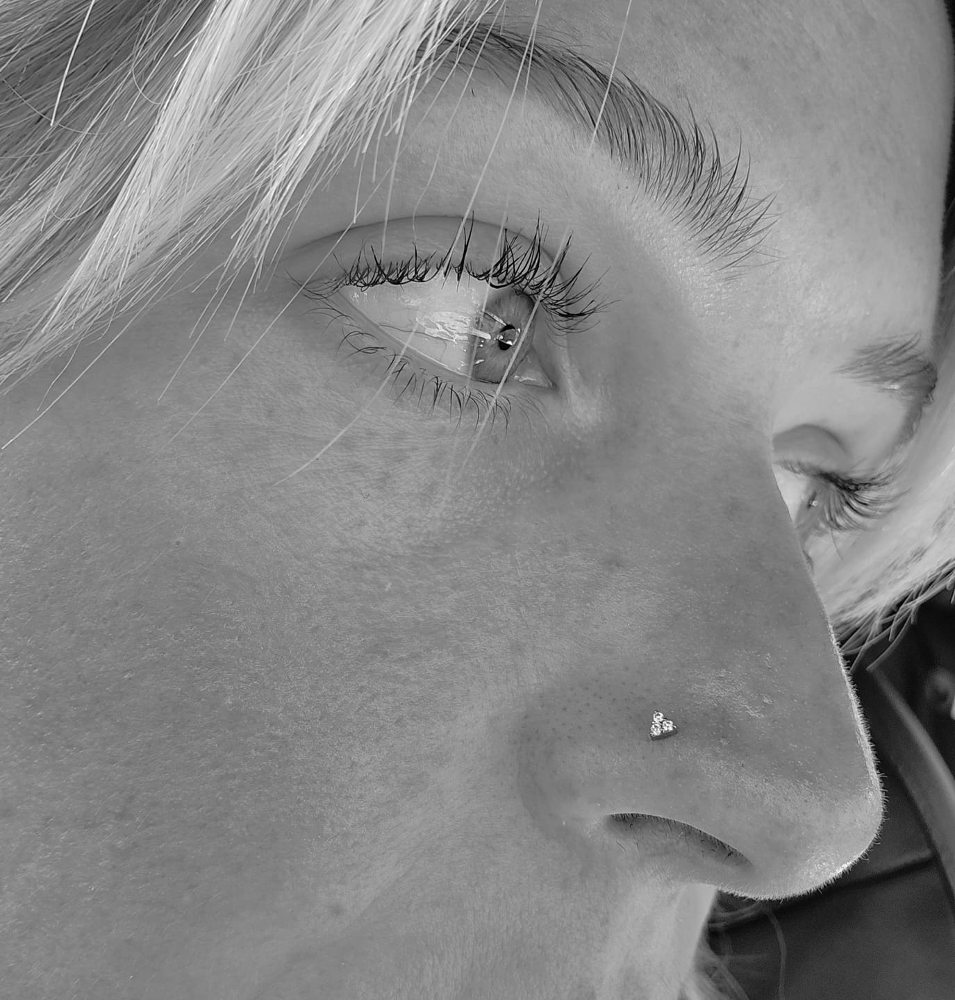 Customer photo review of Junipurr Titanium Flatback Labret Threadless
