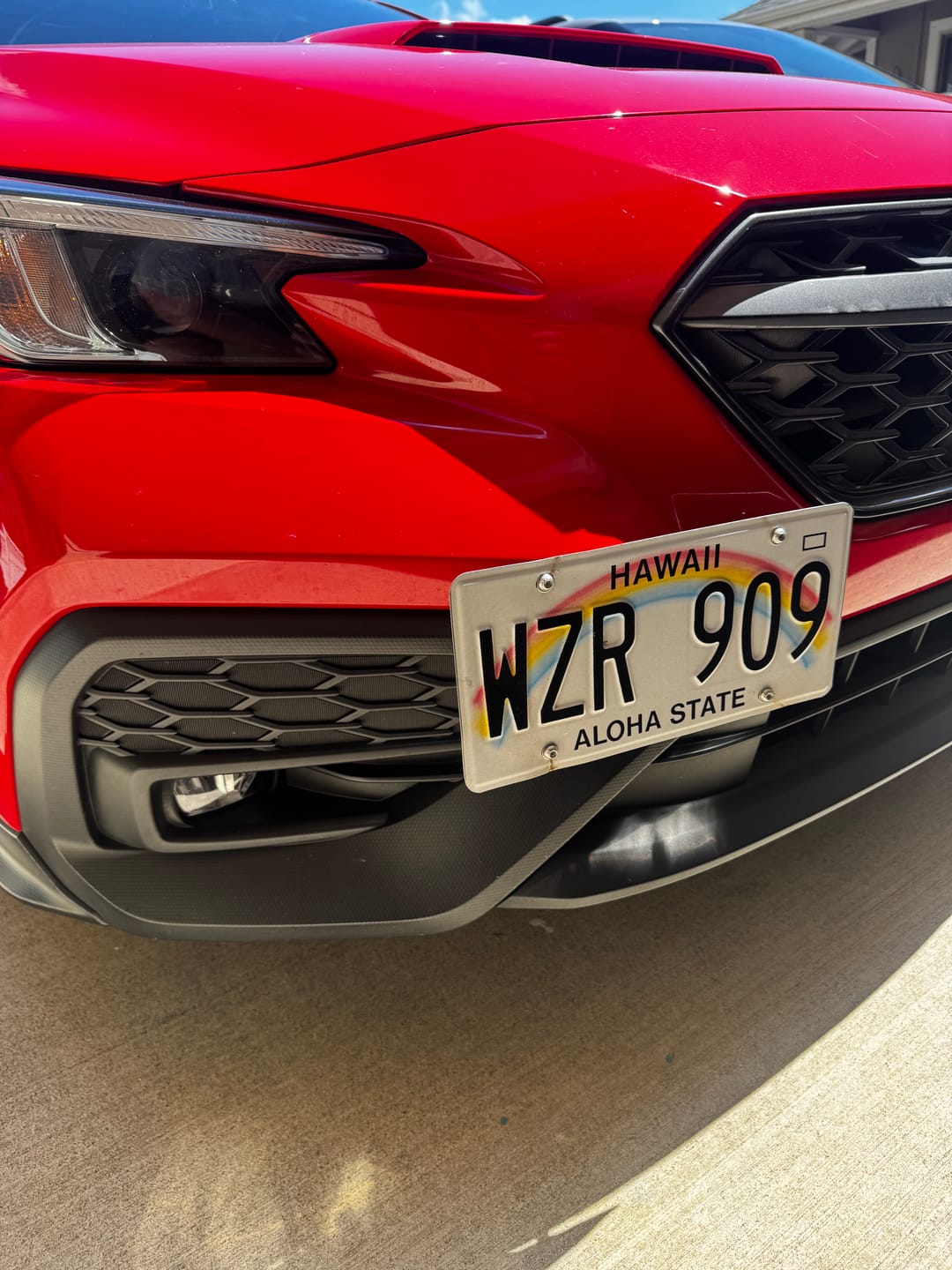 Customer photo review of License Plate Relocation for 2022-2026 WRX, Forester XT, Outback, Crosstrek, Impreza