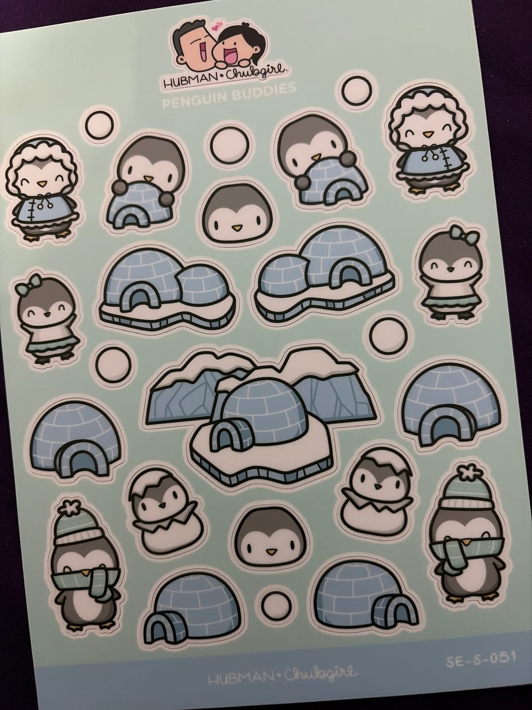 Customer photo review of Penguin Buddies Sticker Sheet
