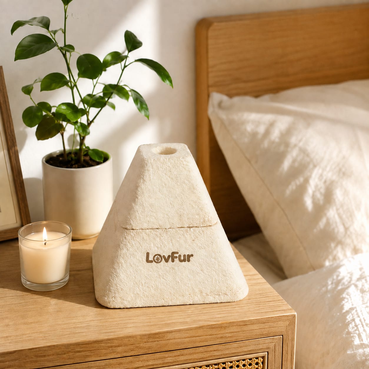 Customer photo review of LovFur™ Eternal Pyramid Mycelium Urn