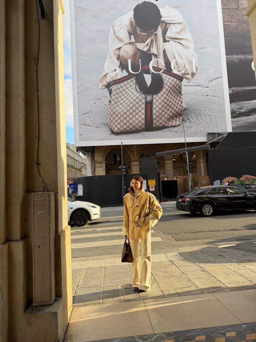 Customer photo review of Alicia Contrast Cuffs Belted Trench Coat