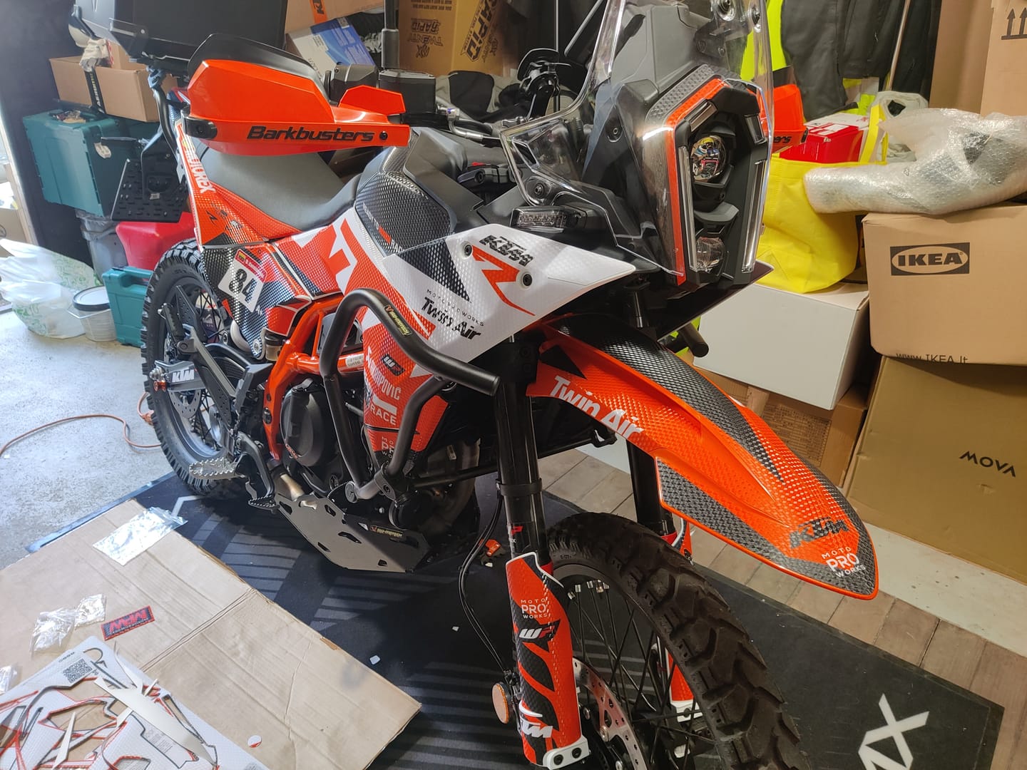 Customer photo review of KTM 390 Adventure R / X GRAPHICS - "Nomadic" (White/Blue/Orange)