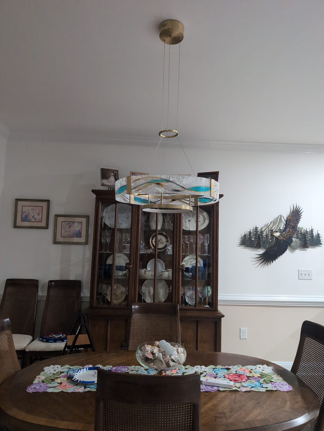 Customer photo review of WOMO Enamel Round Brass Chandelier-WM2335