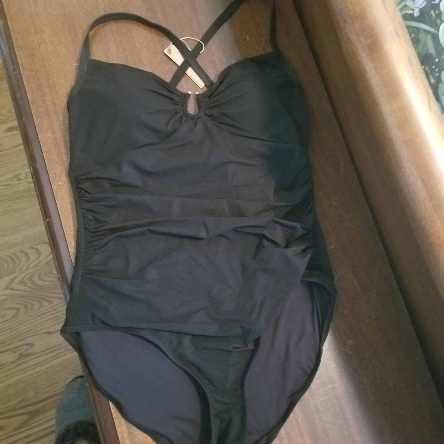 Customer photo review of Emoswim - Womens Swimsuits Tummy Control Bathing Suit Slimming One Piece U-Ring Shapewear Swimwear