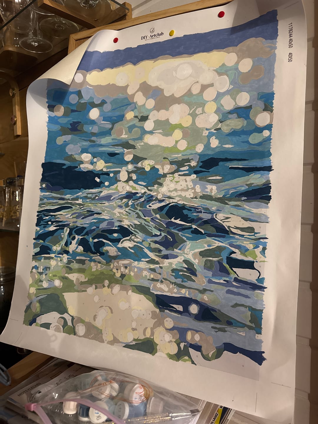 Customer photo review of Shimmering Waters | Paint by Number