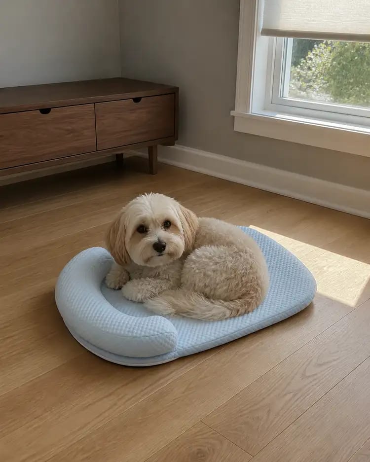 Customer photo review of Chillbuddy Oasis Cooling Pet Bed