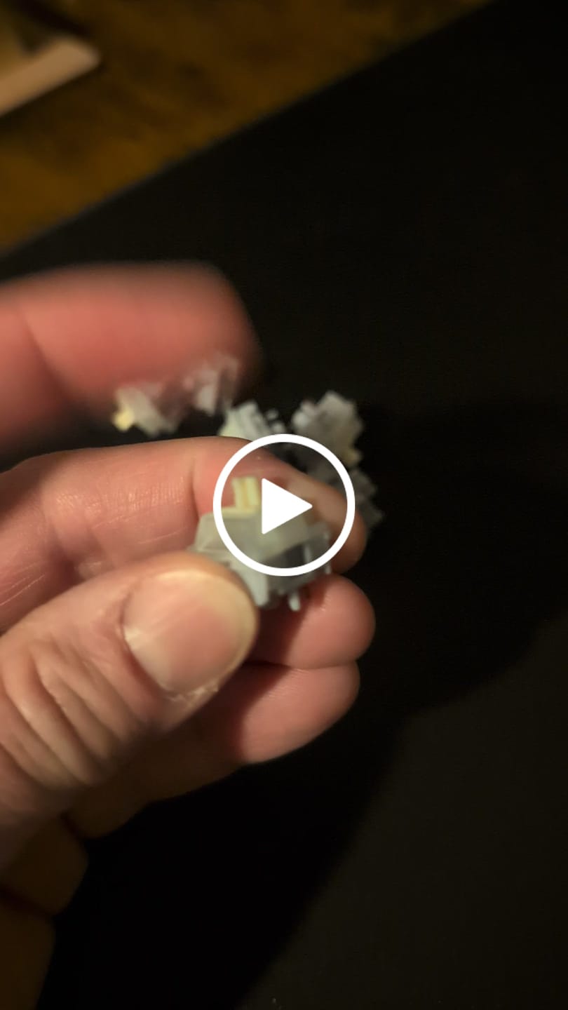 Customer video review of HMX Moonlight Silent Tactile Switch Factory Lubed (10PCS)