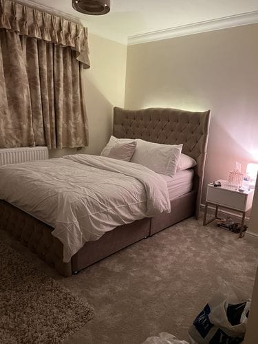 Customer photo review of Stanhope Winged Divan Drawer Storage Bed